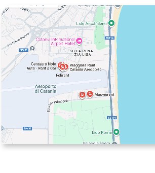 Mappa per raggiungere Magnifico Catania Airport
